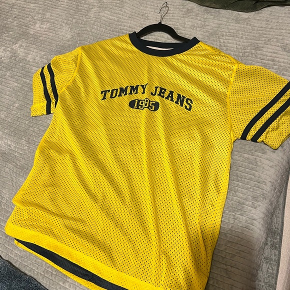 Tommy Hilfiger Tops - Tommy Hilfiger Yellow Mesh Jersey with Black Trim